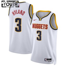 Camiseta Niños Denver Nuggets Bones Hyland 3 2022-23 Nike Association Edition Blanco Swingman